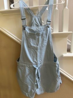 Light Blue Comfy Overalls