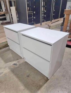 "Brand New- 2 Pair Of White Modern Nightstands "