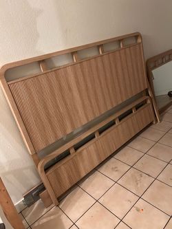 Wood Bed Frame Headboard and Footboard king sides
