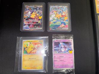 Pikachu 30th Anniversary Night Time & Daytime Celebration cards pulled from packs , Mewtwo 30th Anniversary {What’s Your Favorite} Promo card