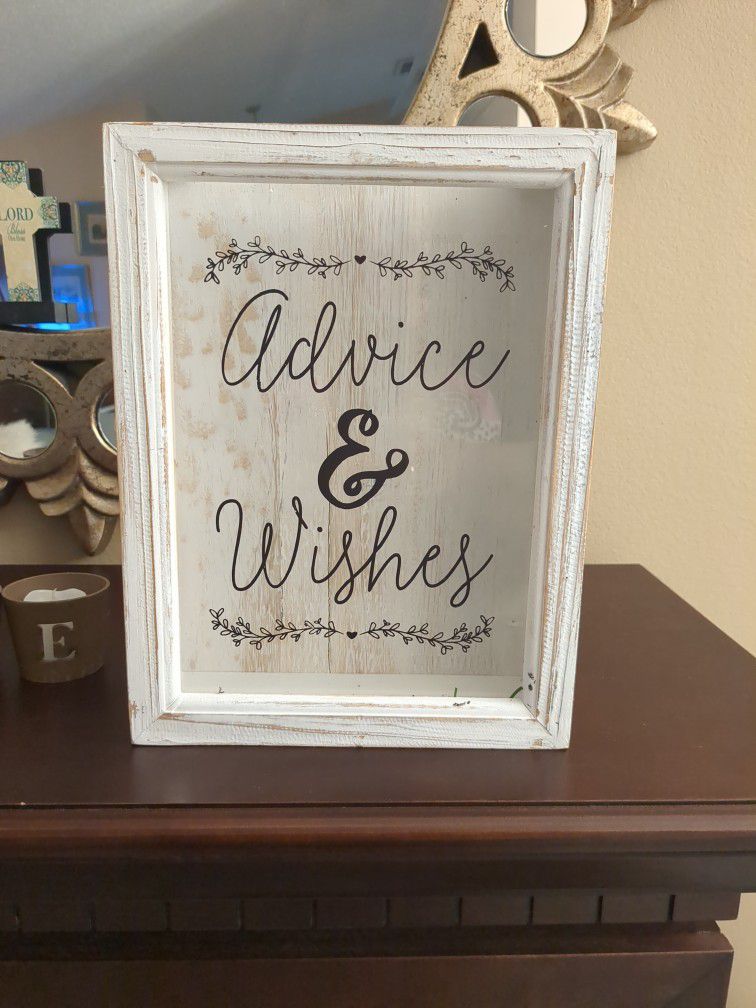 Advice & Wishes Box For Wedding 