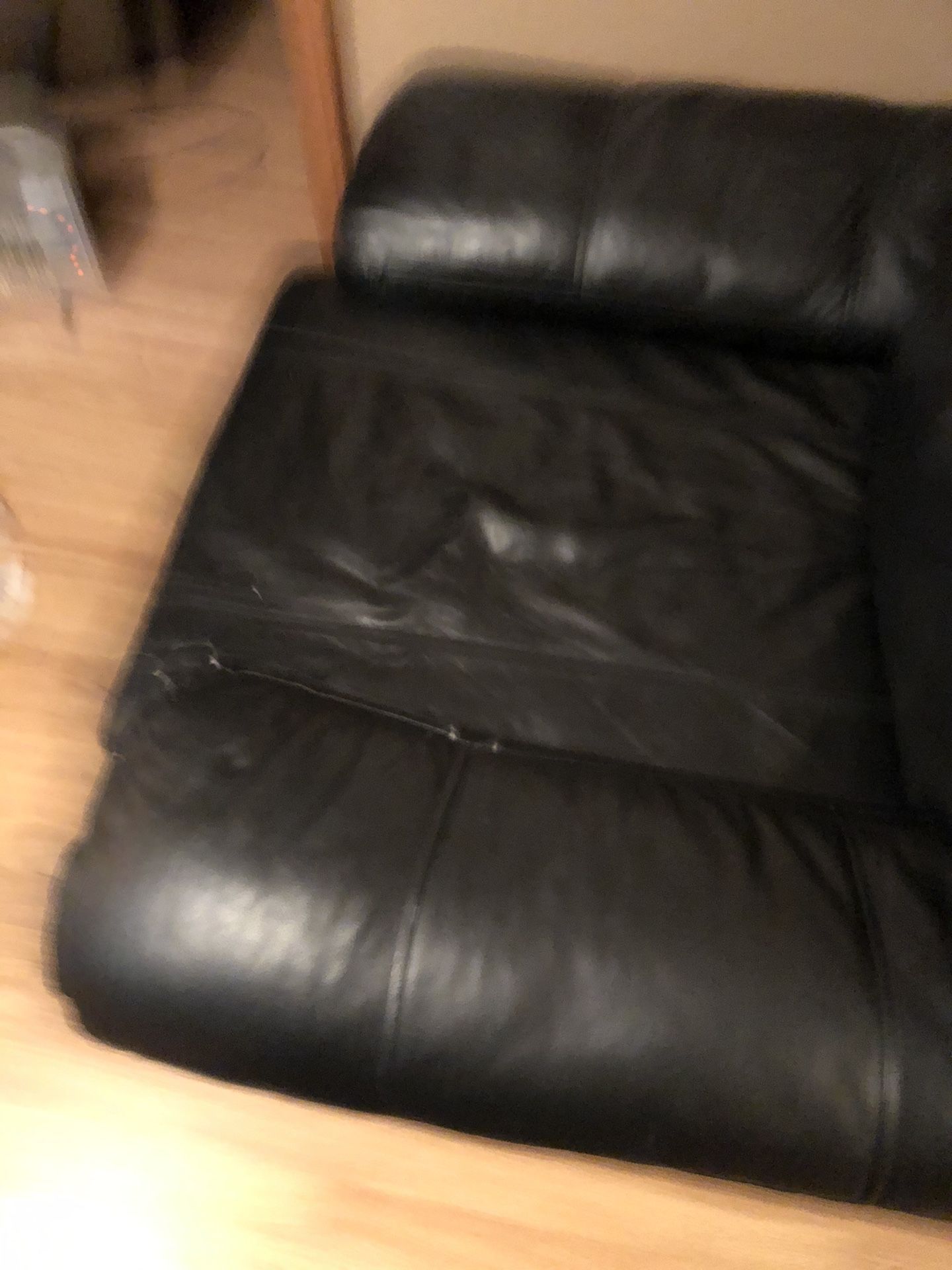 Black leather chair