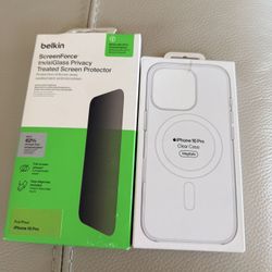 Iphone 16 Pro Privacy Screen And Clear Case