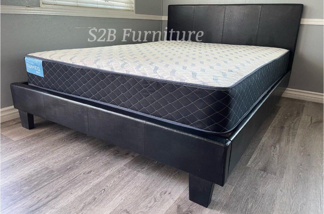Queen Size Espresso Platform W Orthopedic Included 