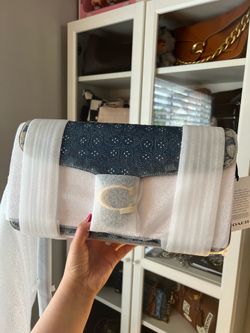 Coach Blue Denim Crystal Tabby 36