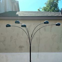 Mid Century 5-Arm Metal Peacock Floor Lamp + Bulbs