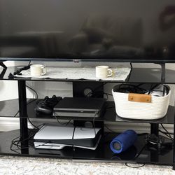 Glass TV Stand – 47 inches long $30