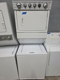 Whirlpool stacked washer and electric dryer set