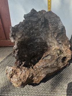 Large aquarium, lava rocks