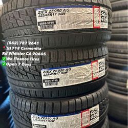 225/45R17 Falken Set of Tires Installed and Balanced Set de Llantas Nuevas Instaladas y Balanceadas