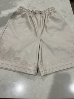 Men’s Jordan beige leather shorts