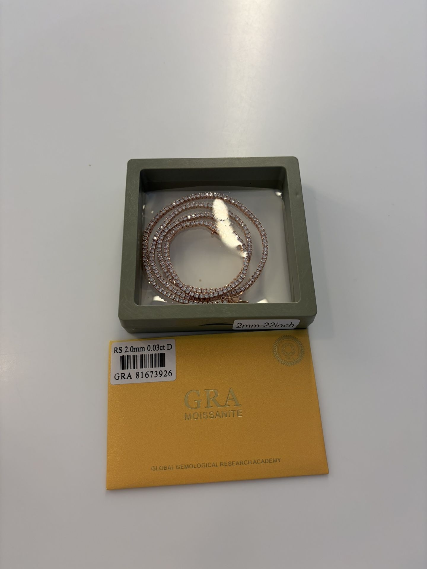 Diamond Rose Gold Tennis Chain 