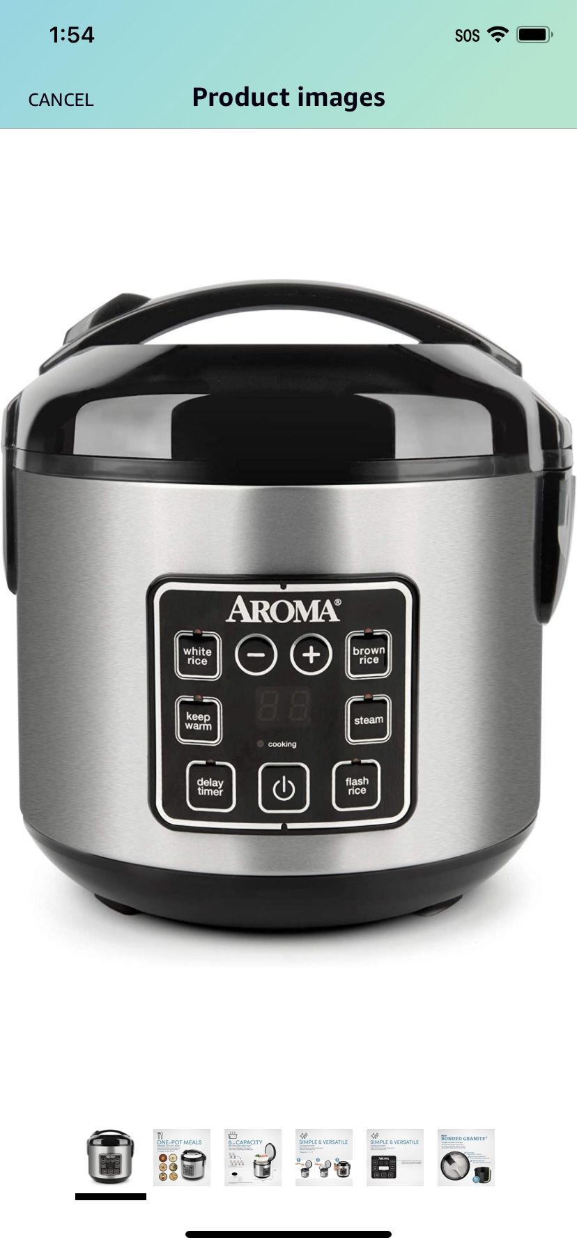 Aroma Silver Rice Cooker