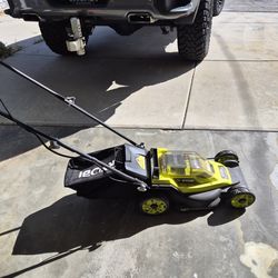 Ryobi 18v 14" battery powered lawn mower