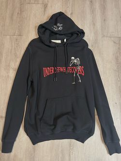 Virgil Off-White x Undercover black skeleton hoodie size Medium. two sided graphic. hoodie.