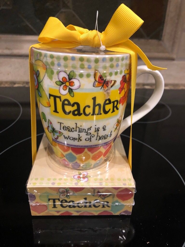 NEW Teacher Cup and Notepad with tags