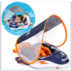 Baby Swimming Float Kids Inflatable Swim Ring with Safety Support Bottom Swimming Pool Accessories for 3-36 Months Reg. Retail $26.99