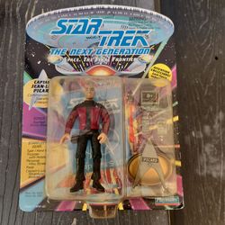 Playmates Star Trek next generation stng Picard figure moc unpunched