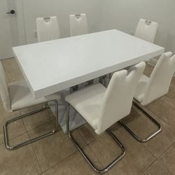 ALL WHITE dining room SET for Sale 🫶🏻😍🖤