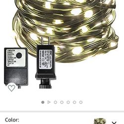 150LT 49FT Heavy Duty Micro LED String Lights Plug-in Warm White 8 Modes with Controller UL Adapter Wire Waterproof for Home Decor Christmas Tree Part