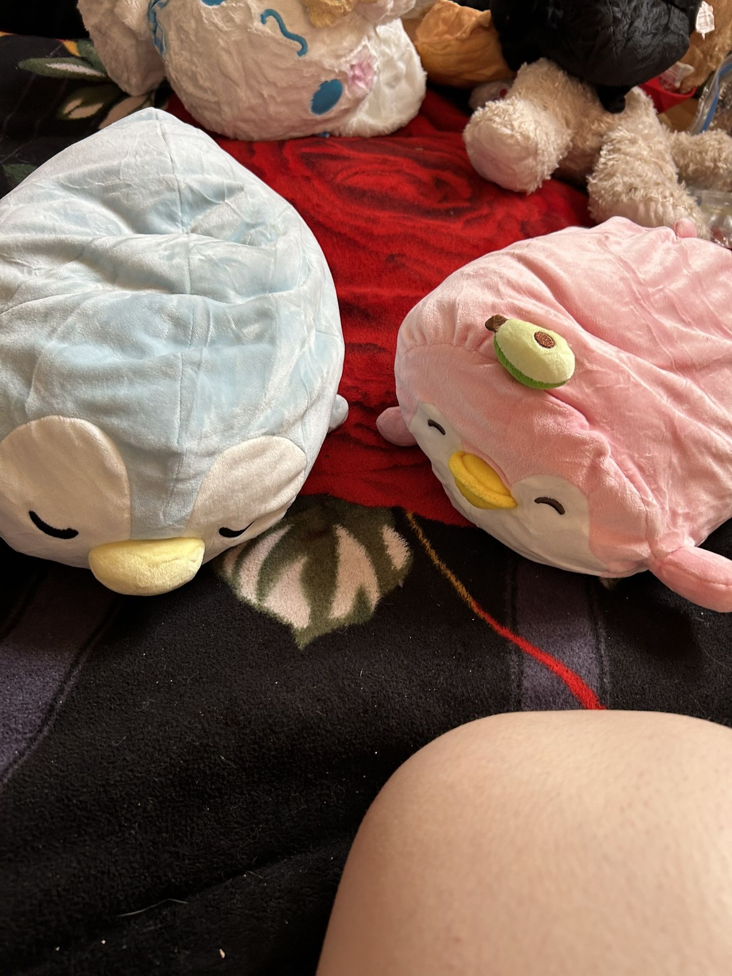 Penguin Plushies Couple Pink And Blue Toy