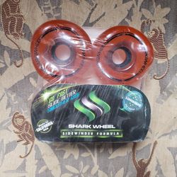Translucent Orange Shark Wheels For Longboard