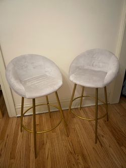 Modern Bar Stools with Back - Set of 2