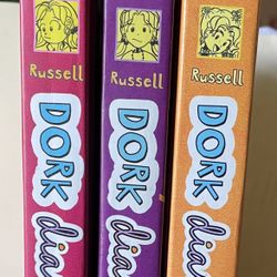 LOT OF 3 DORK DIARIES BOOKS SET 1 - 3 HARDCOVERS 