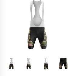 Bicycle Booth USA Army Cycling Bib & Shorts, XL *BRAND NEW*