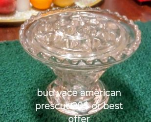 American Pressed Glass Bud Vase