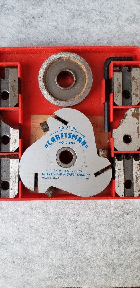 Vintage SEARS CRAFTSMAN -USA- Molding Head Cutter Set 9-3200 Table Radial Saw
