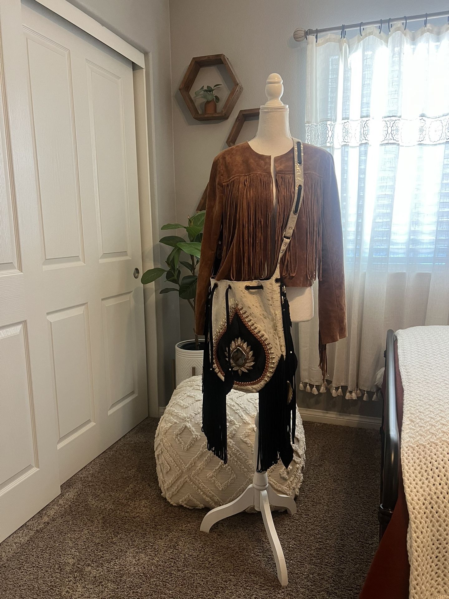 Boho Karma Bag/Purse Fringe/Hide