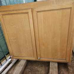 2  - upper kitchen cabinets ,3 x 4 "@ 4x4" used fair condition for a Garage storage, $30,obo