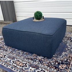 New Large Ottoman Denim Blue