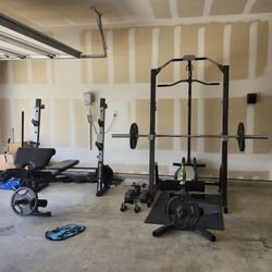 200 With Plastic Weights, 150 With Just Rack. 