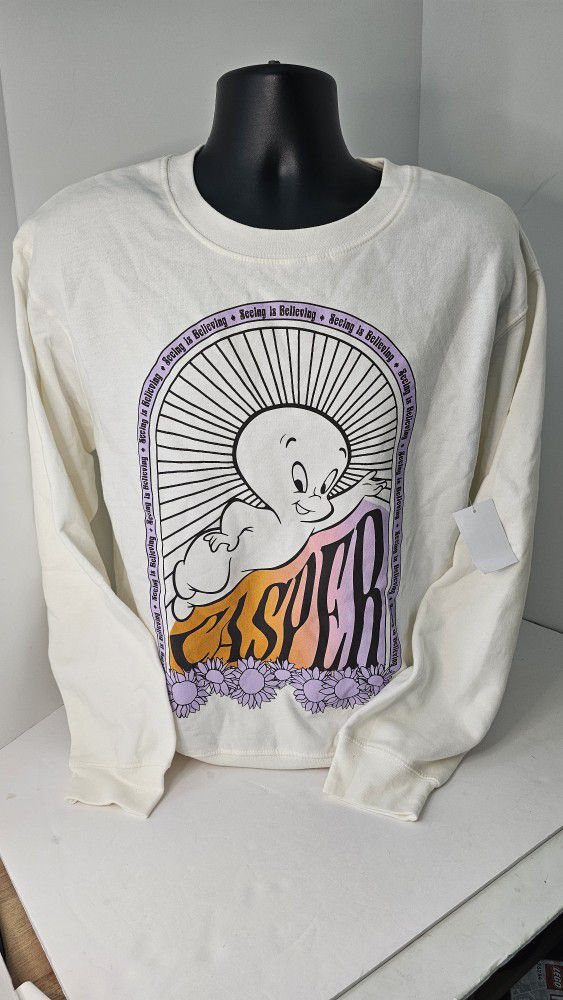 Womens Med(7-9) Casper The Friendly Ghost Sweatshirt 