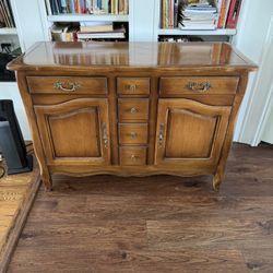 Antique Drexel Buffet and China Cabinet 2 Piece Set