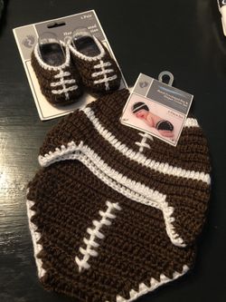Crocheted Football Newborn