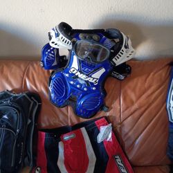 New Leather Pants Oneal Chest Plate Gogles 