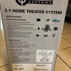 omega systems 5.1 home theater system