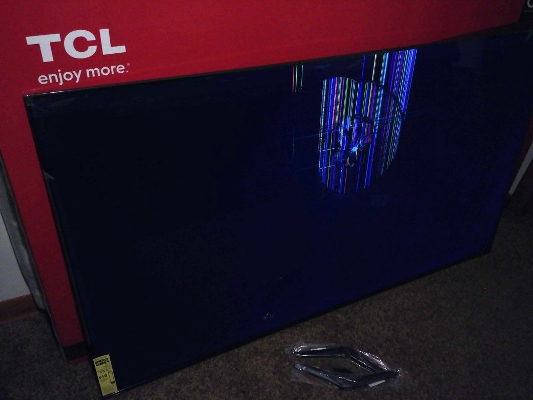 65 Inch 4K TV With Remote By tcl (Screen Issue)