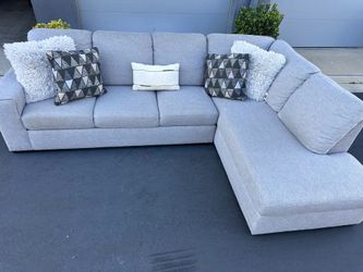 Grey sectional couch