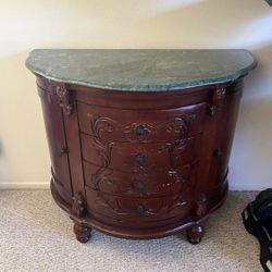 Design Toscano Tambour Manor Marble-Topped console table and end table