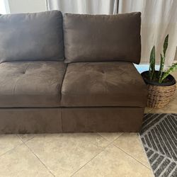 Living Spaces Roxwell Armless Convertible Loveseat O.B.O.