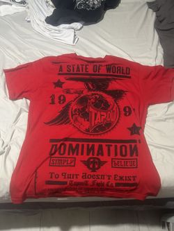 Red tap out shirt size L