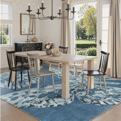 8x10 Area Rug Butterfly Blue Rug for Living Room Rugs