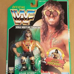 WWF WWE Hasbro Green Card Adam Bomb MOC