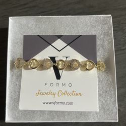 White Heart-link bracelet