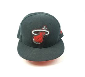 Official Miami Heat NBA HWC Hat Cap Size 7 59Fifty New Era Gray Embroidered
