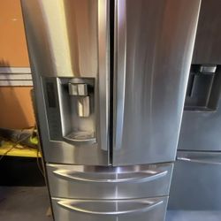 🍂REFRIGERATOR LG 33WIDE  4 DOORS🍂 ✔️STAINLESS STEEL ✔️ 🆓️FREE DELIVERY🆓️